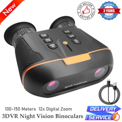 3D VR Night Vision Goggles Digital Night Vision Binoculars for Outdoor Camping - Image 1 of 4
