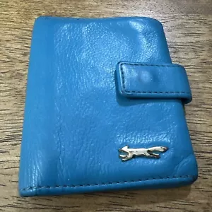 Paul Costelloe faltbare Geldbörse blau Leder Ausweis Kreditkarte - Bild 1 von 15