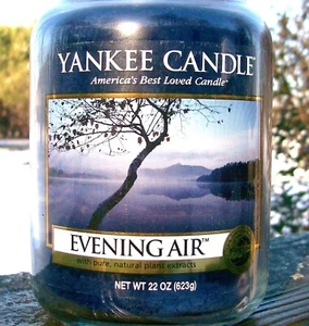 Yankee Candle Retired "EVENING AIR" ~Fresh~ Large 22 oz.~ WHITE LABEL~ RARE ~NEW - Picture 1 of 4