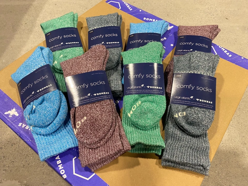 [8 Pairs] Bombas x Virgin Atlantic Calf Socks - Emerald/Ocean/Wine/Midnight Pine - Image 1 of 1