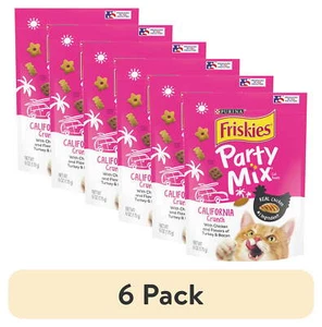 (6 pack) Purina Friskies Cat Treats, Party Mix California Crunch With Chicken - Picture 1 of 14