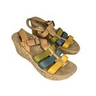 Korks By Kork Ease Multicolor Strap Emilie Wedges Platform Sandals Womens Size 9