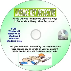 Licence Finder Detective find YOUR Product Keys etc for Windows & other softwarr - Picture 1 of 2