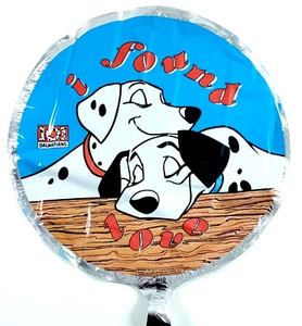 Vintage 90s M & D Mylar Helium Balloon Disney 101 Dalmatians Pongo Perdita Love - Picture 1 of 7