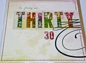 Biglietto Flirty at Thirty, 30° compleanno di due volte come belle carte. Interno vuoto. - Foto 1 di 2