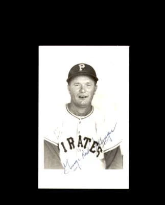George Red Munger Signed Vintage Photo Postcard Pittsburgh Pirates Autograph - Image 1 of 2