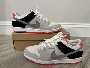 Nike SB Dunk Low AM90 Infrared CD2563-004 White Cement Grey Black Infrared Sz 12 - Picture 1 of 12