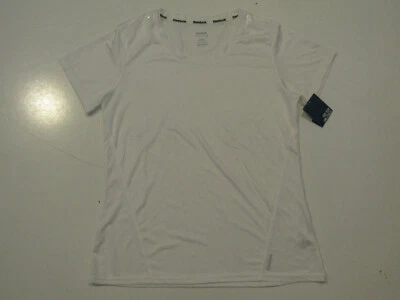 NWT Womens Reebok White Exercise Fitness Running Shirt Sz Large L - Image 1 of 2