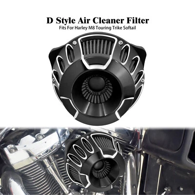 CNC Inverted Air Cleaner Filter For Harley Softail M8 Softail 114 Touring 17-23 - Image 1 of 4