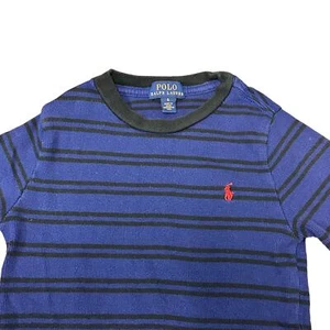 Polo Ralph Lauren Long Sleeve Boys Size 6 Blue/Black Striped - Picture 1 of 5