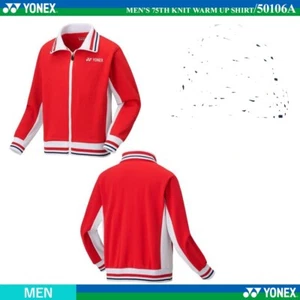 Neu JP Yonex Herren 75STRICK AUFWÄRMSHIRT RUBINROT 50106A - Bild 1 von 1