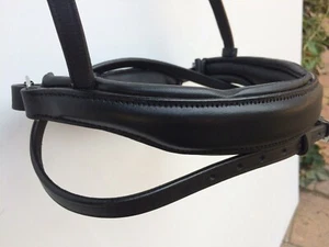 Reithalfter für Trensen kombiniertes schwedisches Reithalfter schwarz konisch  - Bild 1 von 2