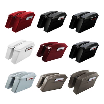 Bolsa de selim rígida compatível com Harley Touring Street Road Glide King 1994-13 - Imagem 1 de 4