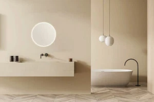 Espejo De Baño Redondo Con LED Y Calefacción - Imagen 1 de 4