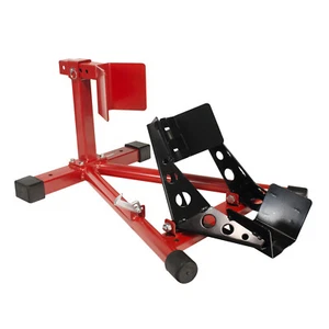 Dragway Tools Motorcycle Wheel Chock Locking & Adjusting Stand 16" - 21" Tire - Picture 1 of 10