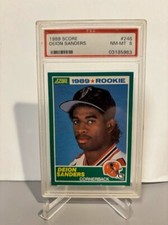 1989 SCORE DEION SANDERS ROOKIE #246 PSA 8 FALCONS (NEEDS RESLABBED)