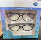 Jessica Simpson Premium Reading Glasses With Blue Light Protection +2.00 New