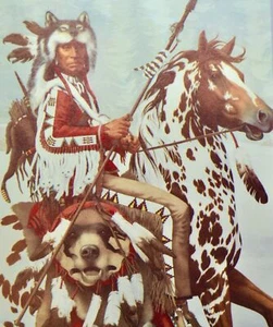 Bev Doolittle Art Prints 12"X12” Mount "Guardian Spirts" NDN pinto horses bear - Picture 1 of 3