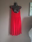 Ladies Cherry Red Stretch Over Swimwear Holiday Dress Size 18 Boohoo New W T