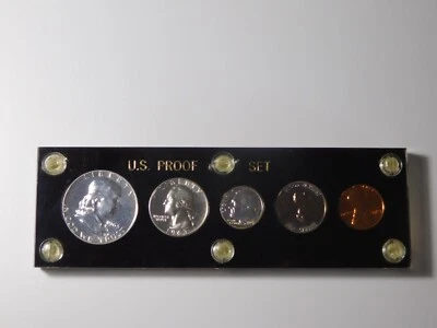 VINTAGE 1963 HALF DOLLAR QUARTER DIME NICKEL CENT US COINS PROOF SET - Image 1 of 4