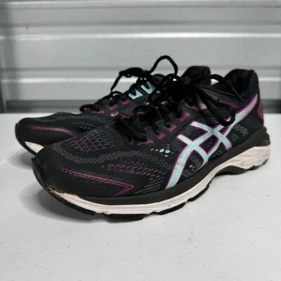 Asics Sneakers Womens 9 Black Pink Running Gym Athletic Shoes 1012A147 GT 2000 7 - Image 1 of 4