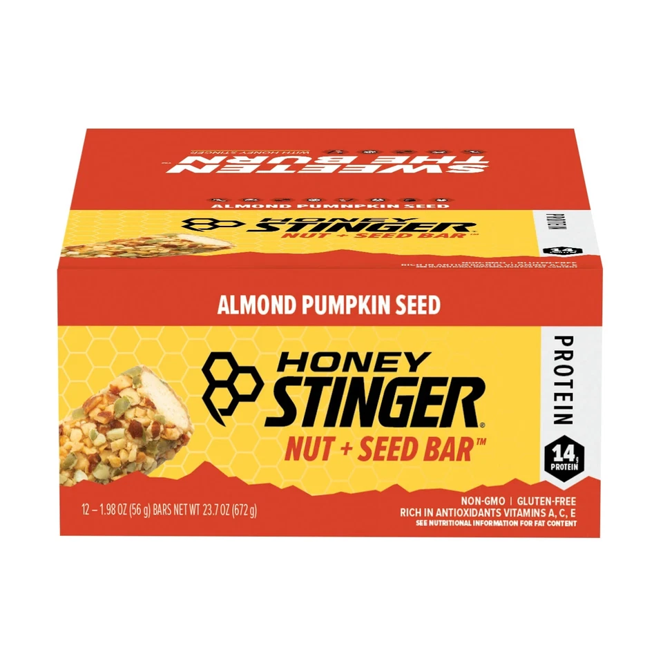 Barra de semillas y nueces de aguijón de miel, semillas de almendra y calabaza (12 ct.) Foto 1 de 4