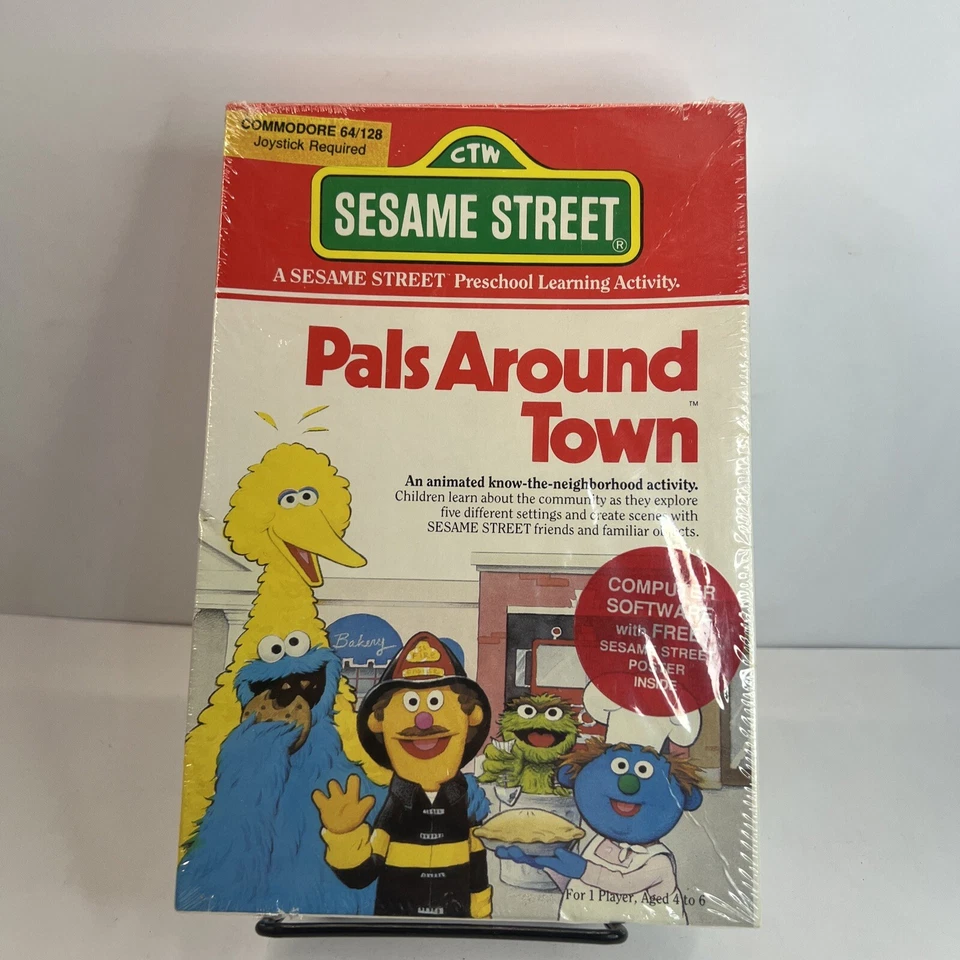 1987 SESAME STREET PALS AROUND TOWN COMMODORE 64 SEALED RARE (should Grade High) - Image 1 of 4