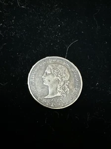 Silbermünze 5 Decimos Kolumbien 1883 - Bild 1 von 3