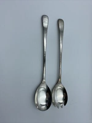 Juego de ensalada vintage Sheffield England EPNS EL Crown Edward Lothian 9 1/2" Foto 1 de 4