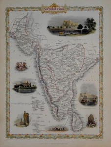 SOUTHERN INDIA BY JOHN TALLIS 1850. - Picture 1 of 1