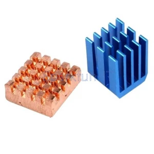 NEW Copper Aluminium Cooling Heatsink Kit for Raspberry Pi 3 Raspberry Pi 2 B+ - Foto 1 di 4