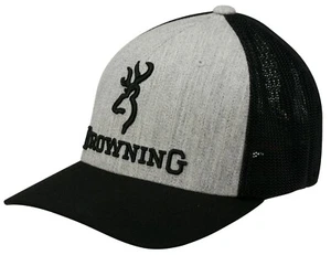 BROWNING Branded - Heather Flexfit Hat Cap, S/M or L/XL - 308375692, Auth Dealer - Picture 1 of 3