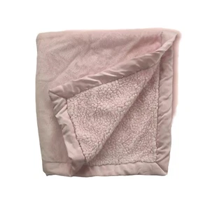 Pink Baby Blanket Soft Fleece Satin Lined 38" x 29" Koala - Picture 1 of 5