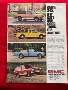 Pubblicità stampa GMC Trucks S-15 1982 vintage - Foto 1 di 7