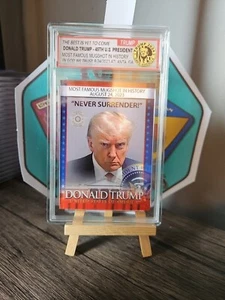 DONALD Trump Mug Shot Card Head MAGA Autograph Police Fulton County Jail Court. - Picture 1 of 16