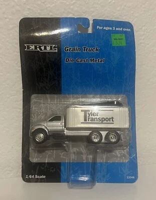 Ertl 1/64 Ford Tyler Transport Feed Truck Grain Truck New Sealed Gray White  - Image 1 of 3