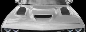 Hood Vent/Notril Flares Vinyl Graphic Decal for Challenger SRT Hellcat 2015 & Up - Picture 1 of 1