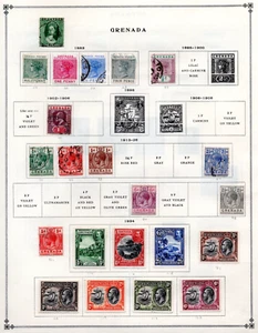 BRITISH GRENADA 1883-1981 LARGE COLLECTION OF 700+ STAMPS ON 64 SCOTT PAGES - Picture 1 of 24