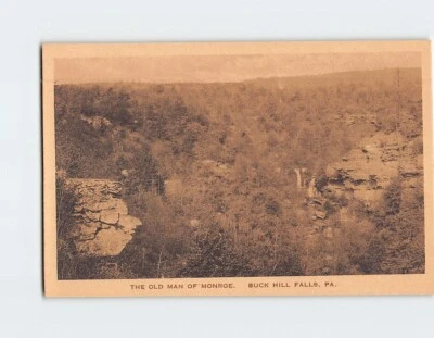 Postcard Old Man of Monroe Buck Hill Falls Pennsylvania USA - Image 1 of 2