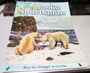 vintage October 1954 Alaska Sportsman magazine, great cover art, decent shape - Picture 1 of 3