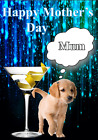 Golden Retriever Puppy Happy Mother's Day Card chmd94 A5 Personalised Greetings