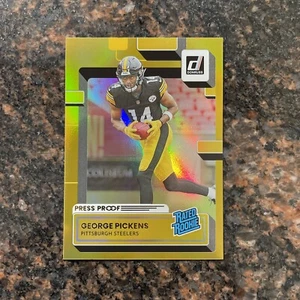 2022 Donruss Premium Press Proof Gold #323 George Pickens Steelers SP RC - Bild 1 von 2