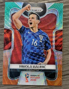 2018 Panini Prizm World Cup Soccer Green Orange Wave #232 Nikola Kalinic - Picture 1 of 2