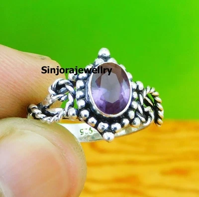 Anello regalo fatto a mano in argento sterling 925 con pietra preziosa... - Immagine 1 di 4