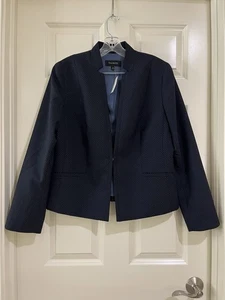talbots women dark blue wool blend blazer size 10 NEW WITH TAG - Picture 1 of 12