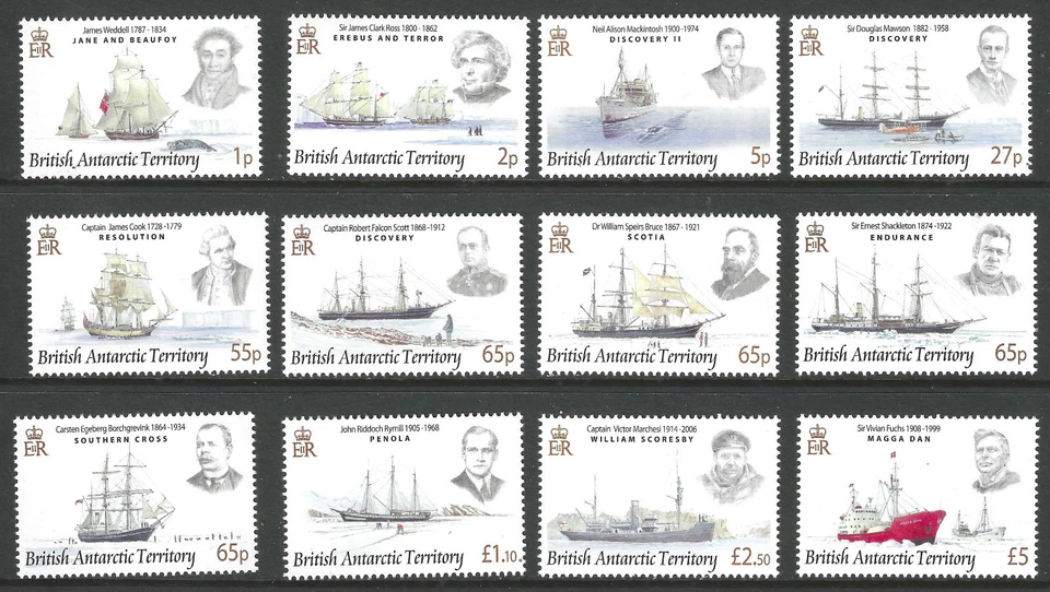 Territorio Antártico Británico # 387 - 398 MNH PO ¡Conjunto Cmpt Fresco!  ('25 SCV $40) Foto 1 de 1