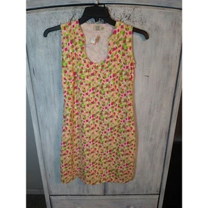 Katherine way sleeveless knee length Dress xs Beachy CottageCore Feminine Floral - Picture 1 of 8