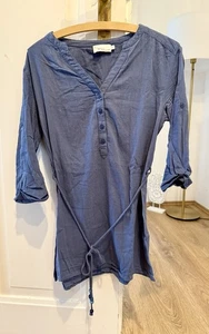 Twintip, Damen Bluse, Tunika, Blau, Gr S, 36, 3/4 Arm, Bindeband, Baumwolle - Bild 1 von 7
