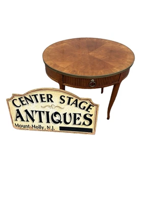 67231 Baker Furniture Oval Lamp Table Stand - Image 1 of 4