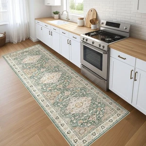 Alfombra Corredor Cocina Lavable Alfombras: 3x8 Antideslizante Abstracto Suave Moderno Resistente a Manchas... - Imagen 1 de 7